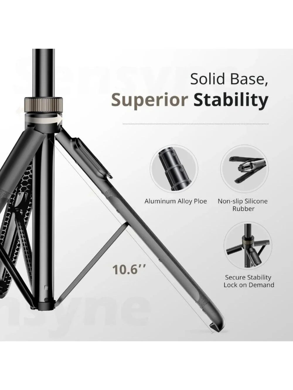 72” Extendable Tripod & Selfie Stick for All Smartphones, Detachable Phone